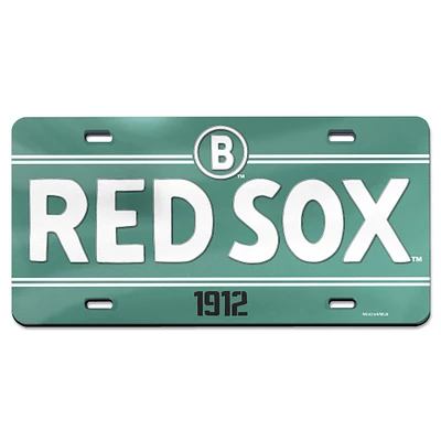 WinCraft Boston Red Sox 2025 City Connect Laser Cut Metallic Acrylic License Plate