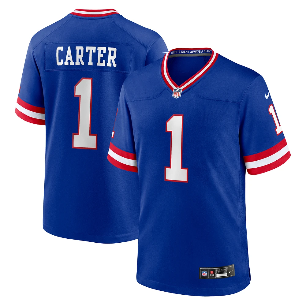 Men's Nike Abdul Carter Royal New York Giants First Round Pick 2nd Alternate Game Jersey