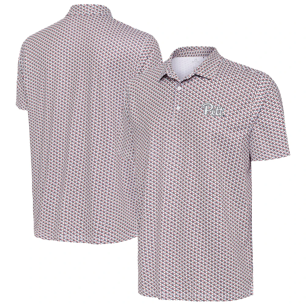 Men's Antigua White Pitt Panthers Star Polo
