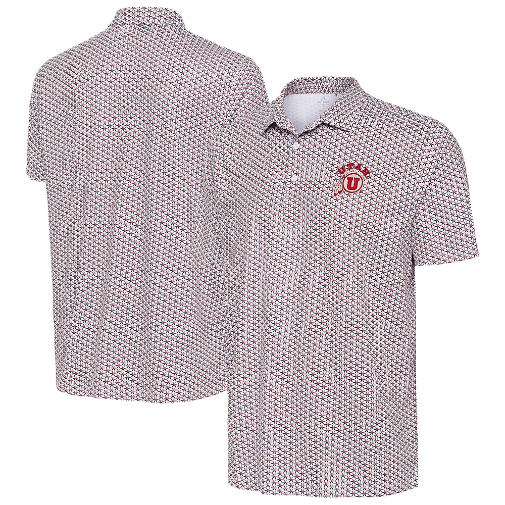 Men's Antigua White Utah Utes Star Polo