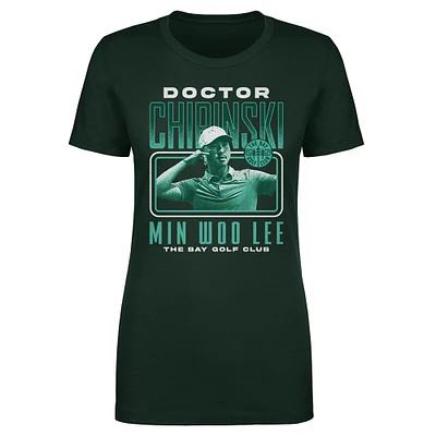 Women's 500 Level Min Woo Lee Forest Green TGL The Bay Golf Club Dr. Chipinski T-Shirt