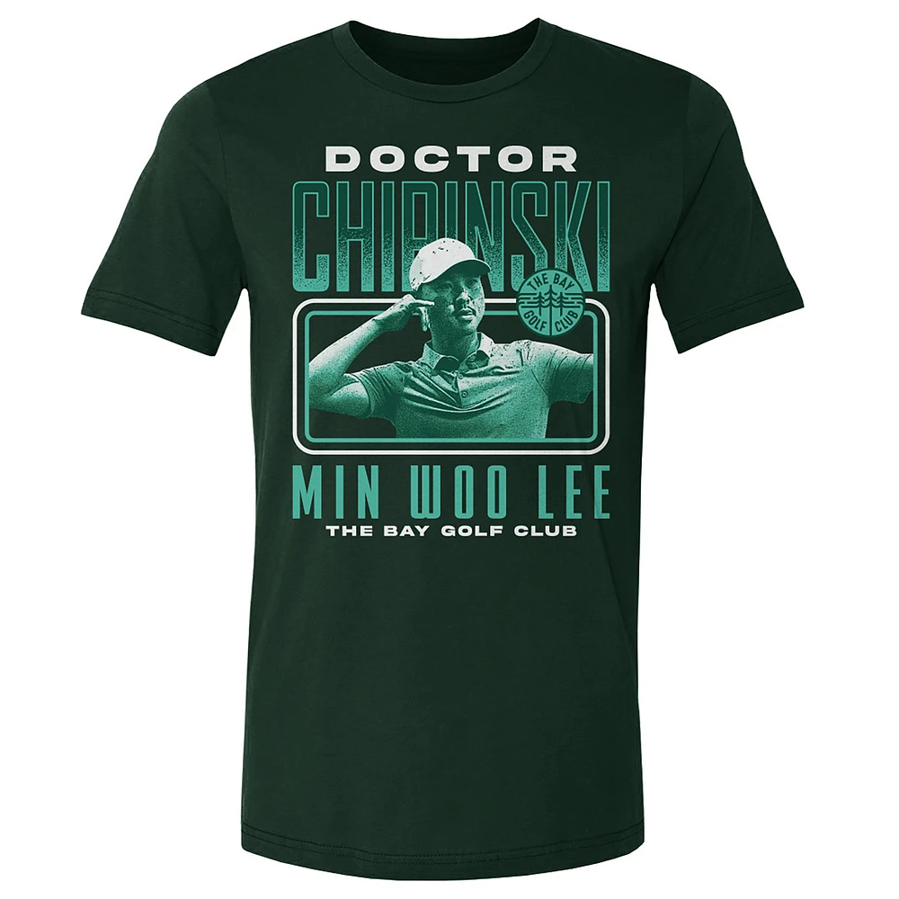 Men's 500 Level Min Woo Lee Forest Green TGL The Bay Golf Club Dr. Chipinski T-Shirt