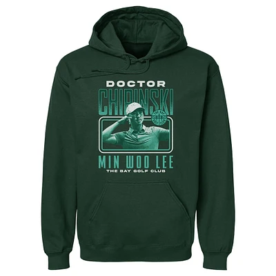 Men's 500 Level Min Woo Lee Forest Green TGL  The Bay Golf Club Dr. Chipinski Pullover Hoodie