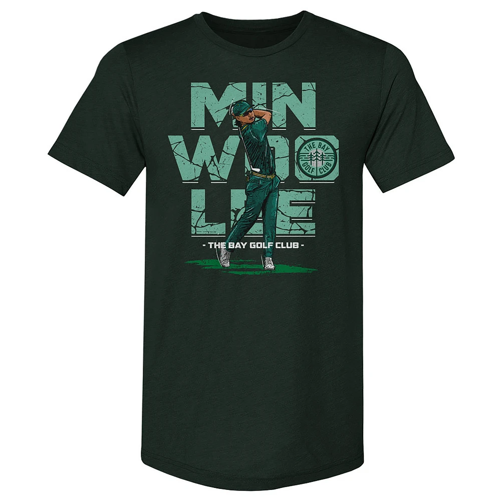 Men's 500 Level Min Woo Lee Forest Green TGL The Bay Golf Club Premium Tri-Blend T-Shirt