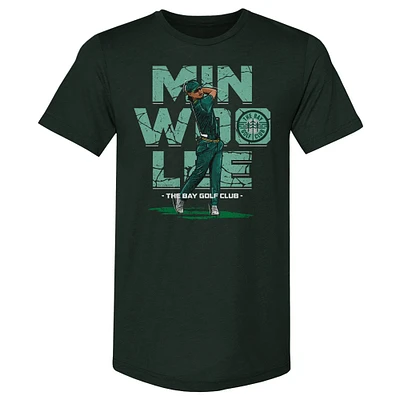 Men's 500 Level Min Woo Lee Forest Green TGL  The Bay Golf Club Premium Tri-Blend T-Shirt
