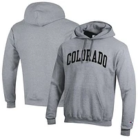 Men's Champion  Heather Gray Colorado Buffaloes Basic Arch Fleece Pullover Hoodie