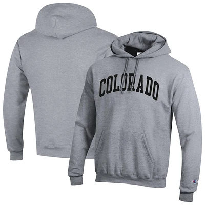Men's Champion  Heather Gray Colorado Buffaloes Basic Arch Fleece Pullover Hoodie