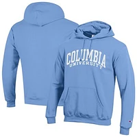 Men's Champion  Light Blue Columbia University Basic Arch Fleece Pullover Hoodie