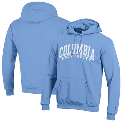 Men's Champion  Light Blue Columbia University Basic Arch Fleece Pullover Hoodie