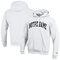 Men's Champion  White Notre Dame Fighting Irish Basic Arch Fleece Pullover Hoodie