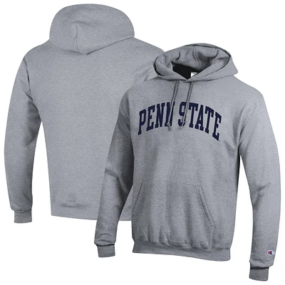 Men's Champion  Heather Gray Penn State Nittany Lions Basic Arch Fleece Pullover Hoodie