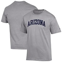 Men's Champion  Heather Gray Arizona Wildcats Basic Arch T-Shirt