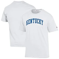 Men's Champion  White Kentucky Wildcats Basic Arch T-Shirt