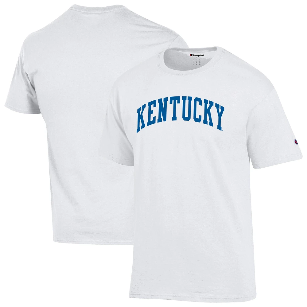 Men's Champion White Kentucky Wildcats Basic Arch T-Shirt