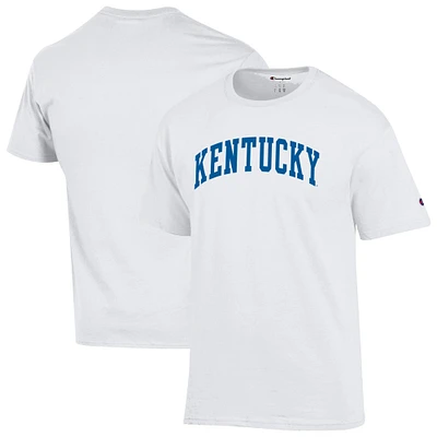 Men's Champion  White Kentucky Wildcats Basic Arch T-Shirt