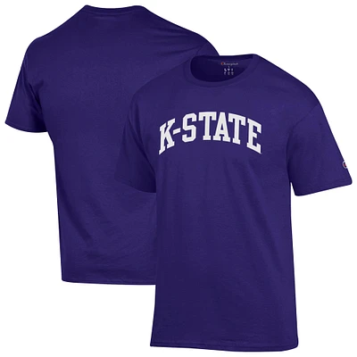 Men's Champion  Purple Kansas State Wildcats Basic Arch T-Shirt