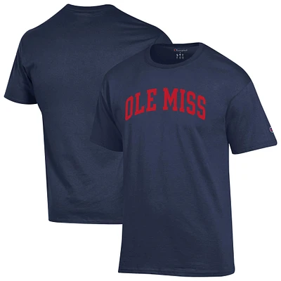 Men's Champion  Navy Ole Miss Rebels Basic Arch T-Shirt