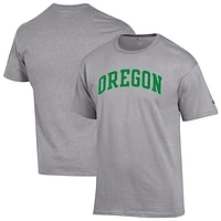 Men's Champion  Heather Gray Oregon Ducks Basic Arch T-Shirt