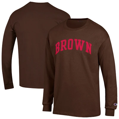 Men's Champion  Brown Bears Basic Arch Long Sleeve T-Shirt