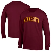 Men's Champion  Maroon Minnesota Golden Gophers Basic Arch Long Sleeve T-Shirt