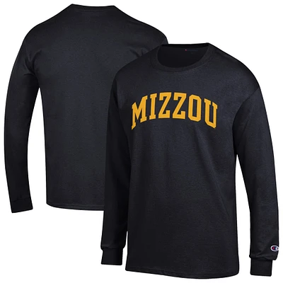 Men's Champion  Black Missouri Tigers Basic Arch Long Sleeve T-Shirt