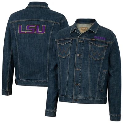 Men's Colosseum x Wrangler LSU Tigers Retro Button-Up Denim Jacket