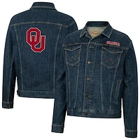 Men's Colosseum x Wrangler Oklahoma Sooners Retro Button-Up Denim Jacket