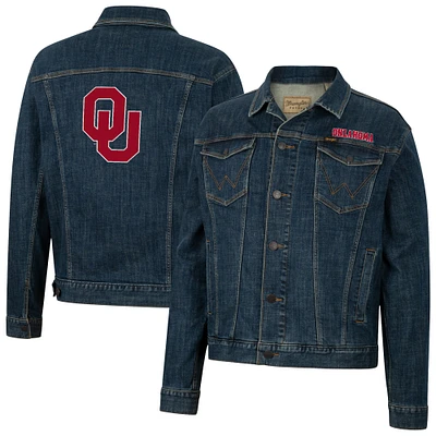 Men's Colosseum x Wrangler Oklahoma Sooners Retro Button-Up Denim Jacket