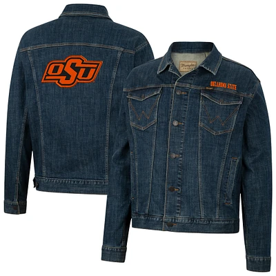 Men's Colosseum x Wrangler Oklahoma State Cowboys Retro Button-Up Denim Jacket