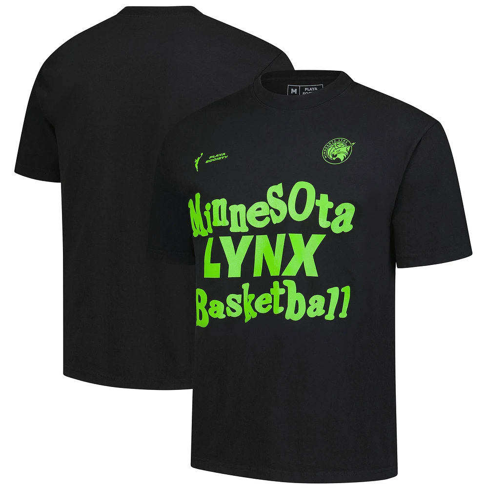 Unisex Playa Society Black Minnesota Lynx Wordmark T-Shirt