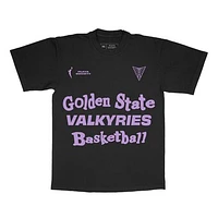 Unisex Playa Society Black Golden State Valkyries Wordmark T-Shirt
