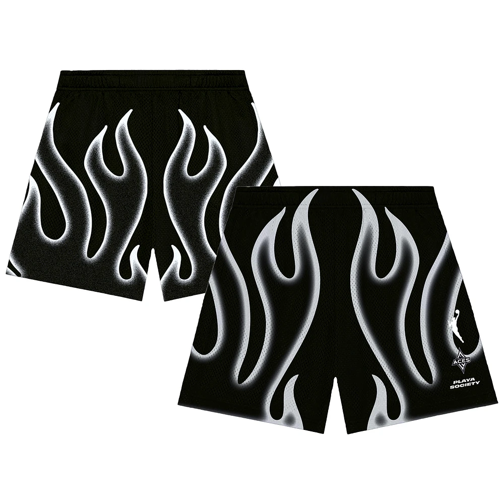 Unisex Playa Society Black Las Vegas Aces Athletic Shorts