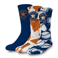 ISlide Houston Astros Three-Pack Lifestyle Crew Socks Set