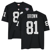 Tim Brown Los Angeles Raiders Autographed 1994 Mitchell & Ness Authentic Jersey with "HOF 15" Inscription
