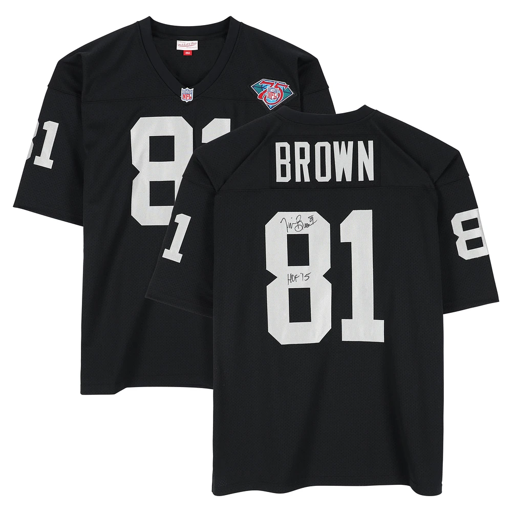 Tim Brown Los Angeles Raiders Autographed 1994 Mitchell & Ness Authentic Jersey with "HOF 15" Inscription