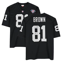 Tim Brown Los Angeles Raiders Autographed 1994 Mitchell & Ness Authentic Jersey with "HOF 15" Inscription