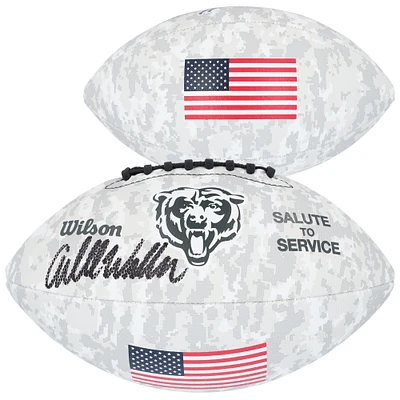 Caleb Williams Chicago Bears Autographed 2024 Salute To Service Wilson Football