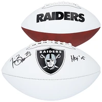 Tim Brown Oakland Raiders Autographed White Panel Franklin Football with "HOF 15" Inscription