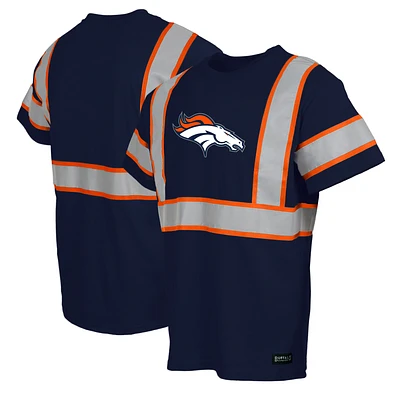 Men's Navy Denver Broncos Safety Heavyweight T-Shirt