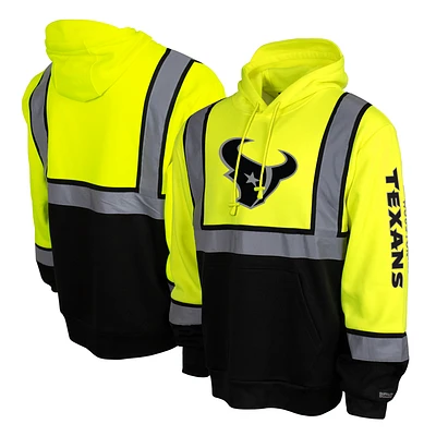 Men's Yellow Houston Texans High-Visibility Safety Hooded Sweatshirt