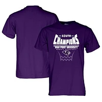 Unisex Blue 84 Purple High Point Panthers 2025 Big South Women's Basketball Conference Tournament Champions T-Shirt