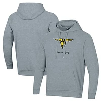 Men's Under Armour Gray San Antonio Brahmas Rival Fleece Pullover Hoodie