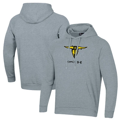 Men's Under Armour Gray San Antonio Brahmas Rival Fleece Pullover Hoodie