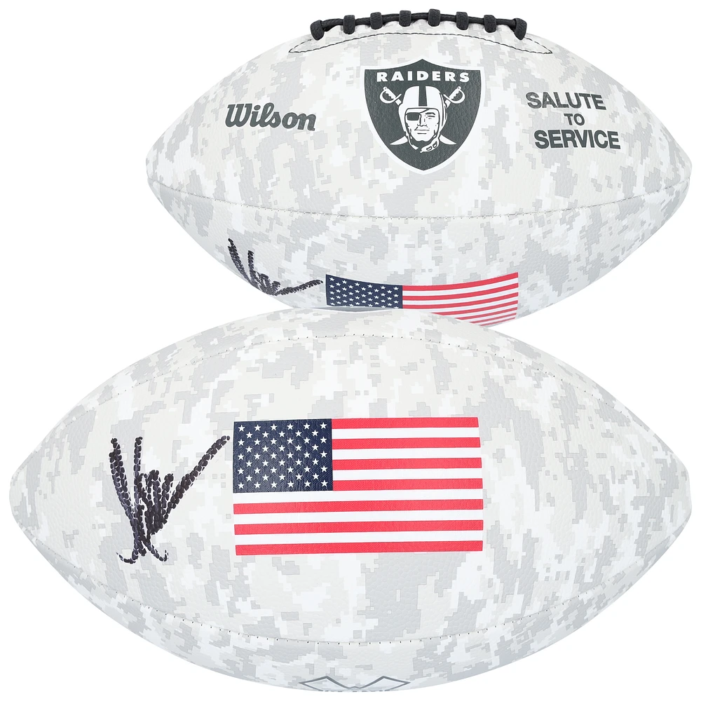 Marcus Allen Los Angeles Raiders Autographed Wilson 2024 Salute To Service Football