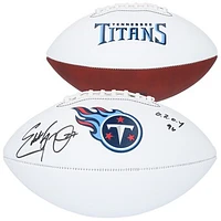 Eddie George Tennessee Titans Autographed Franklin White Panel Football with "OROY 96" Inscription