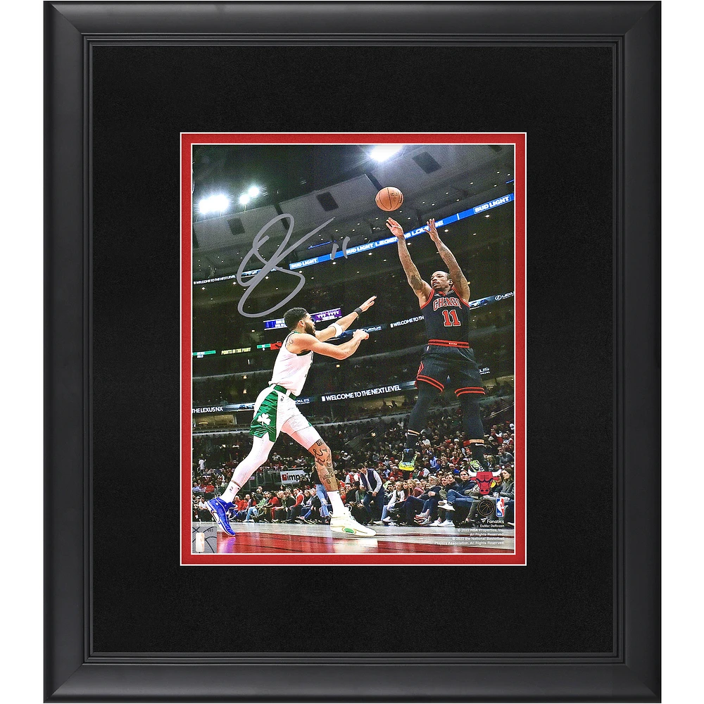 DeMar DeRozan Chicago Bulls Autographed Framed 8" x 10" Shooting Over Jayson Tatum Photograph