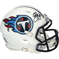 Eddie George Tennessee Titans Autographed Riddell 1999-2017 Throwback Speed Mini Helmet