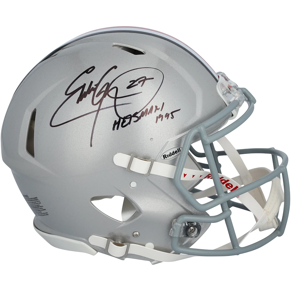 Eddie George Ohio State Buckeyes Autographed Riddell Speed Authentic Helmet with "Heisman 1995" Inscription