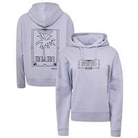 Women's Castore Lavender McLaren F1 Team 2025 Miami Grand Prix Cropped Pullover Hoodie