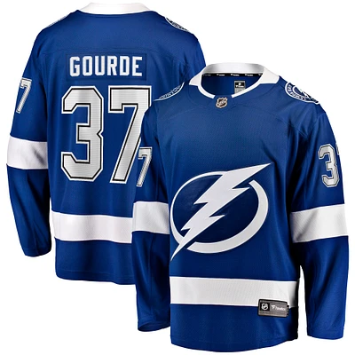 Men's Fanatics Yanni Gourde Blue Tampa Bay Lightning Home Breakaway Jersey